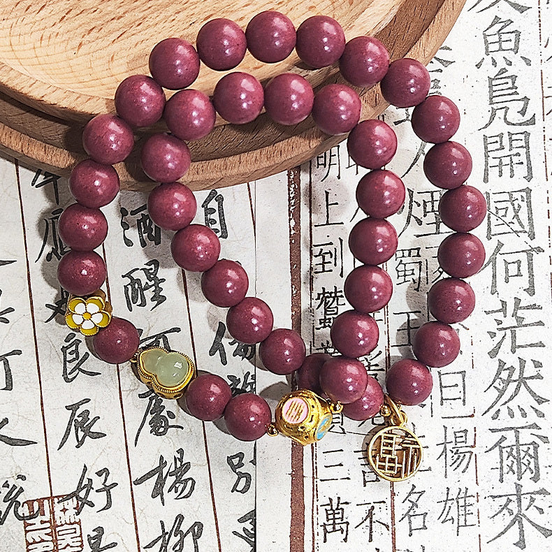 【中藥合香珠】芳華玫瑰雙圈中藥手串