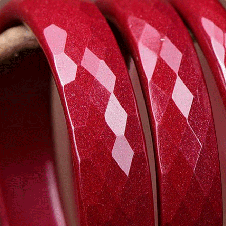 【玉鐲】菱面紫金硃砂手鐲(細條/寬條)