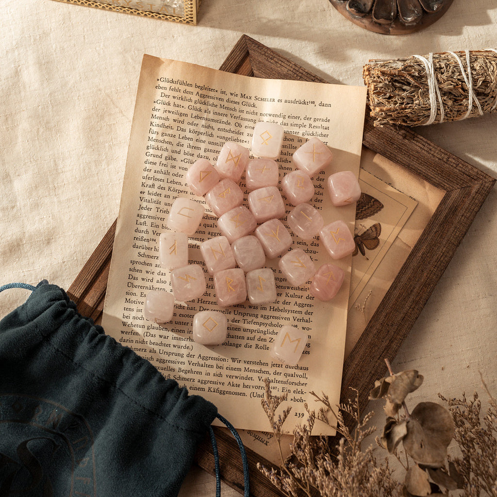 【盧恩符文】水晶盧恩占卜符石(共六款可選)