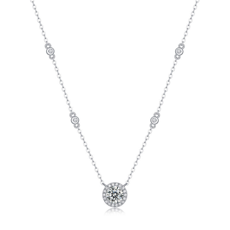 【星辰】點點星光-莫桑鑽項鍊(1ct、2ct、3ct)