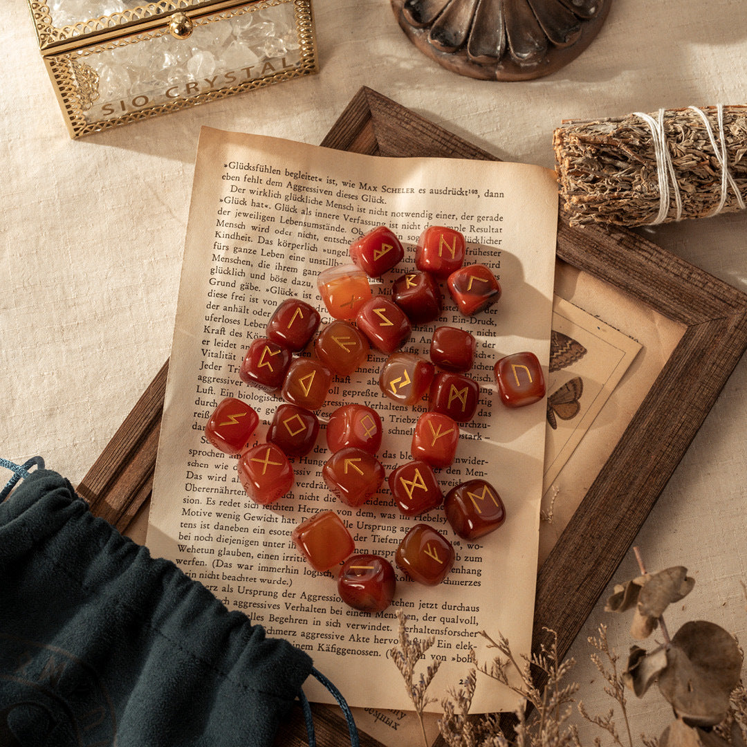 【盧恩符文】水晶盧恩占卜符石(共六款可選)