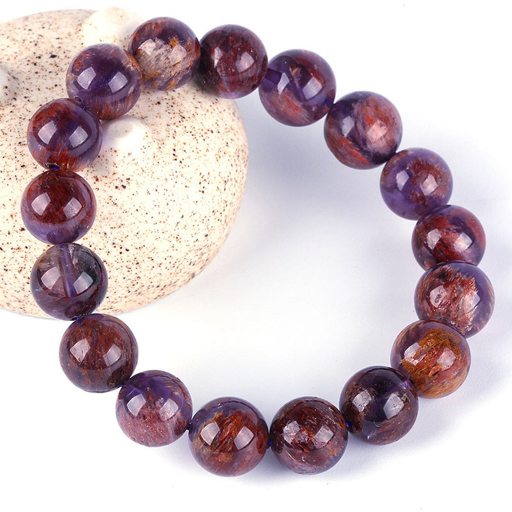 【藏寶】紫鈦幽靈/紫幽靈水晶手鍊/水晶手串