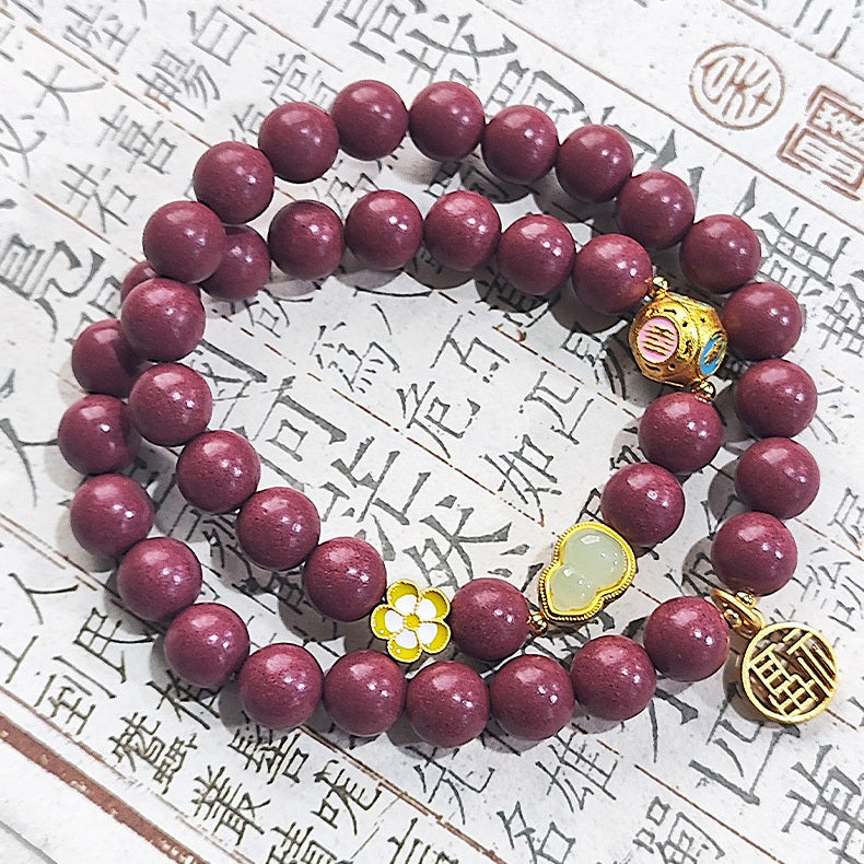【中藥合香珠】芳華玫瑰雙圈中藥手串