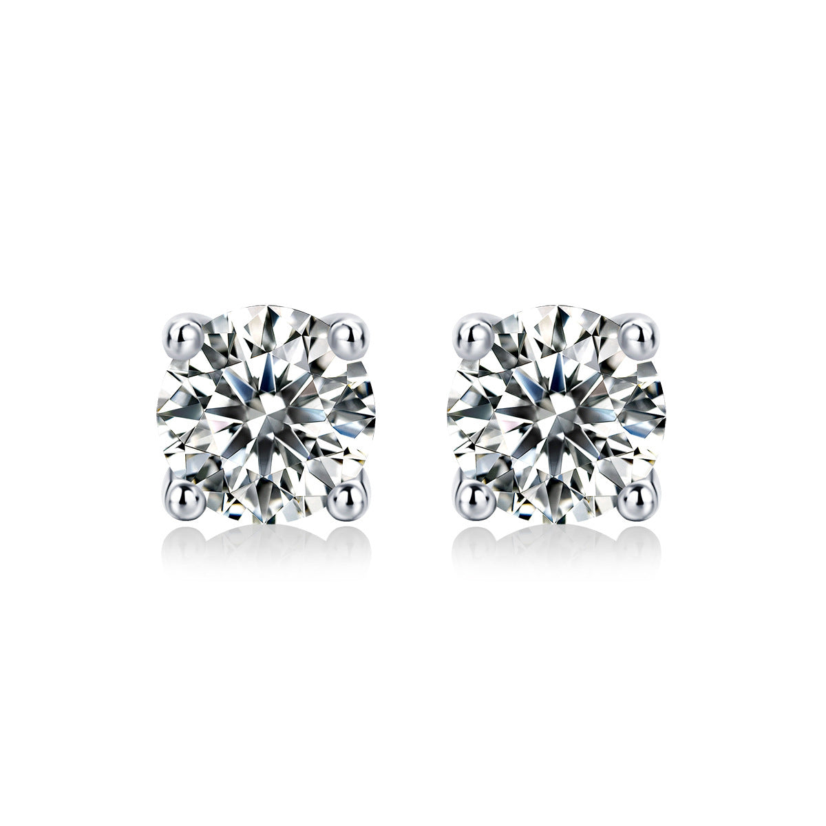 【星辰】命定-莫桑石耳環(1-2ct)