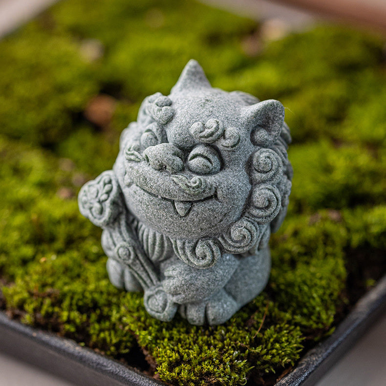 【國潮】青砂石-招財如意風獅爺/貔貅-招財福祿