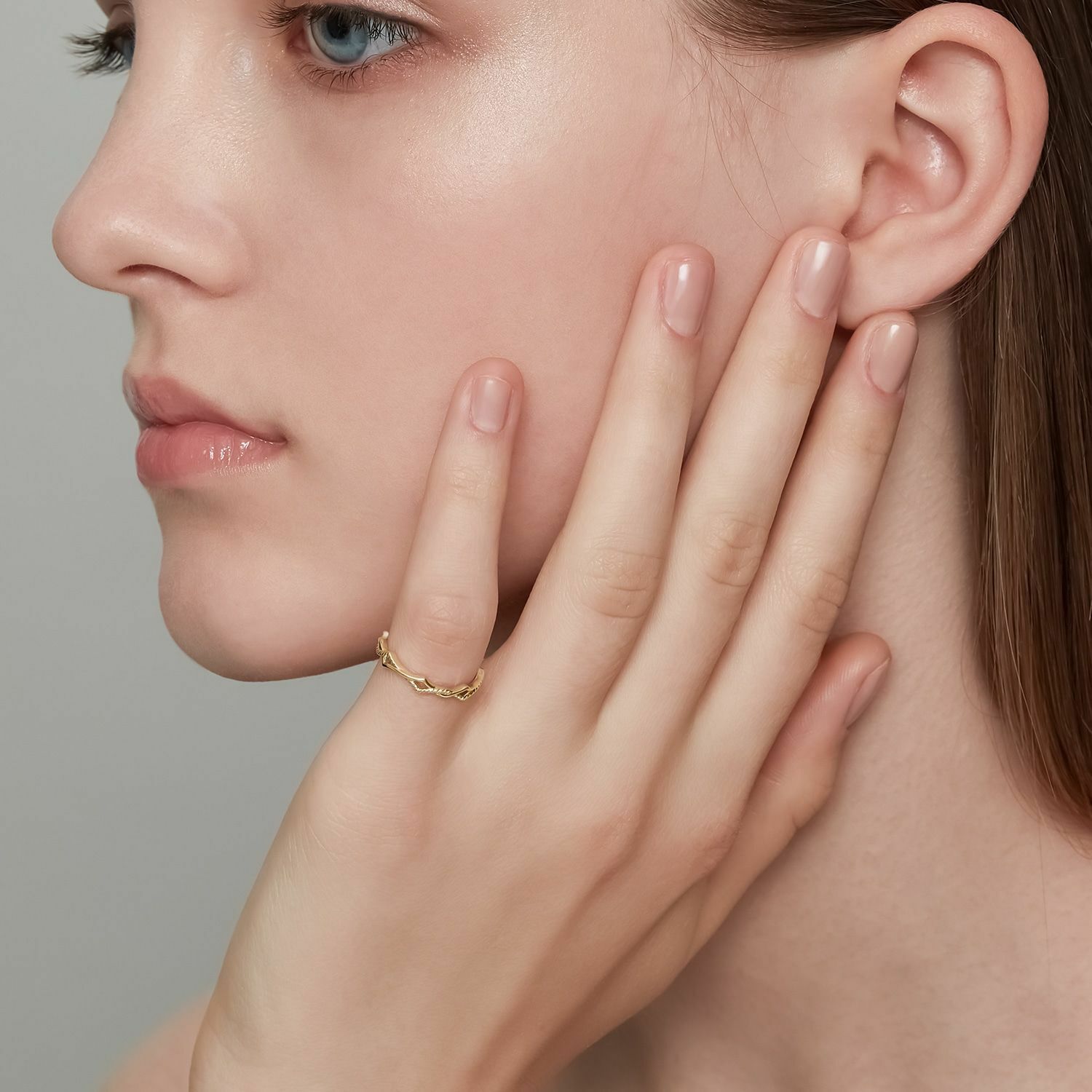 【輕奢】東京微風-14K金+925純銀不規則鏤空戒指