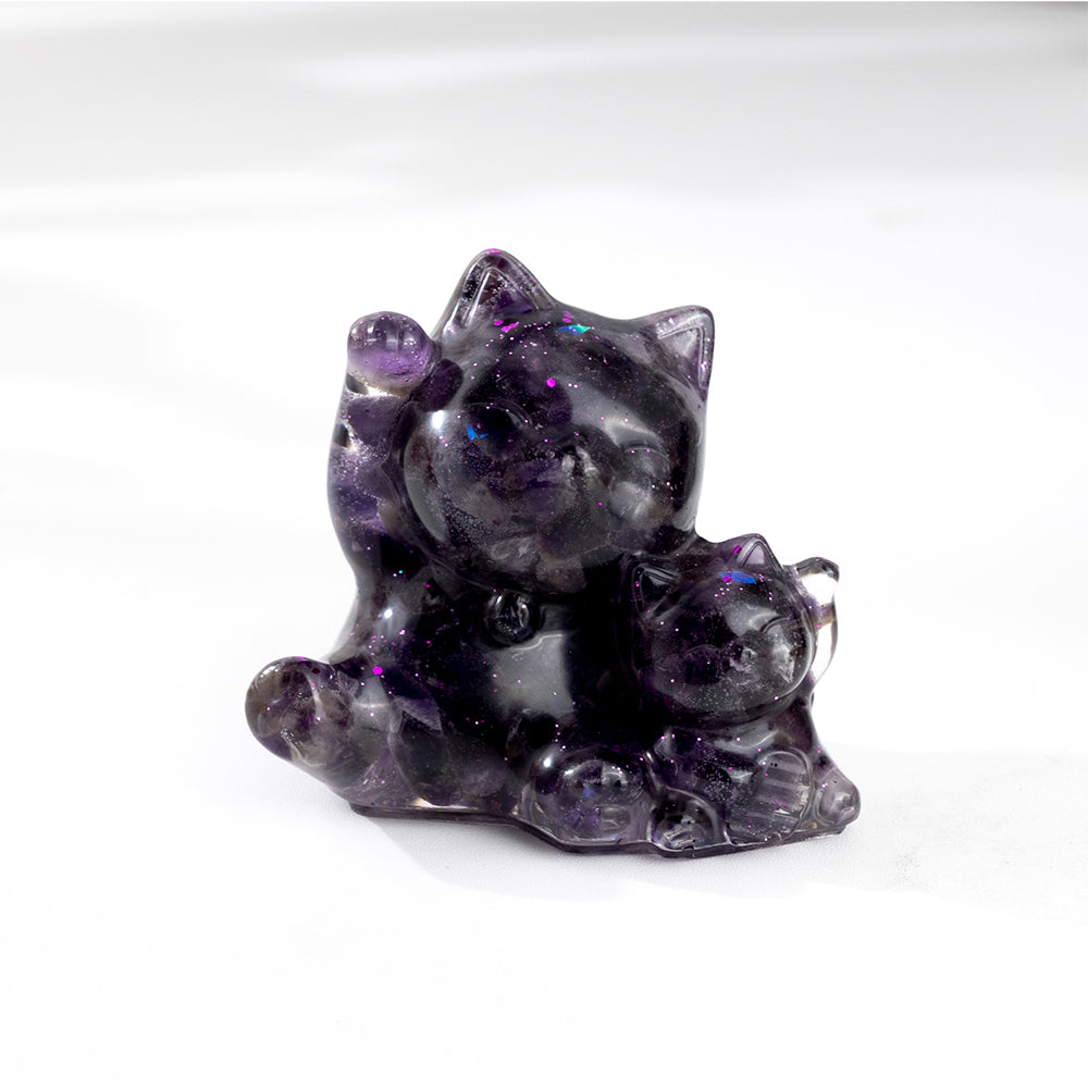【晶石能量萌寵】祈福雙貓