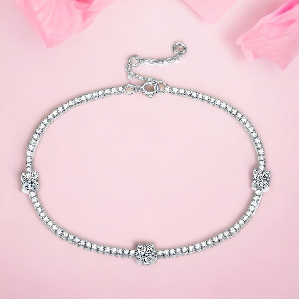 【星辰】月色-莫桑石手鍊(0.9ct)