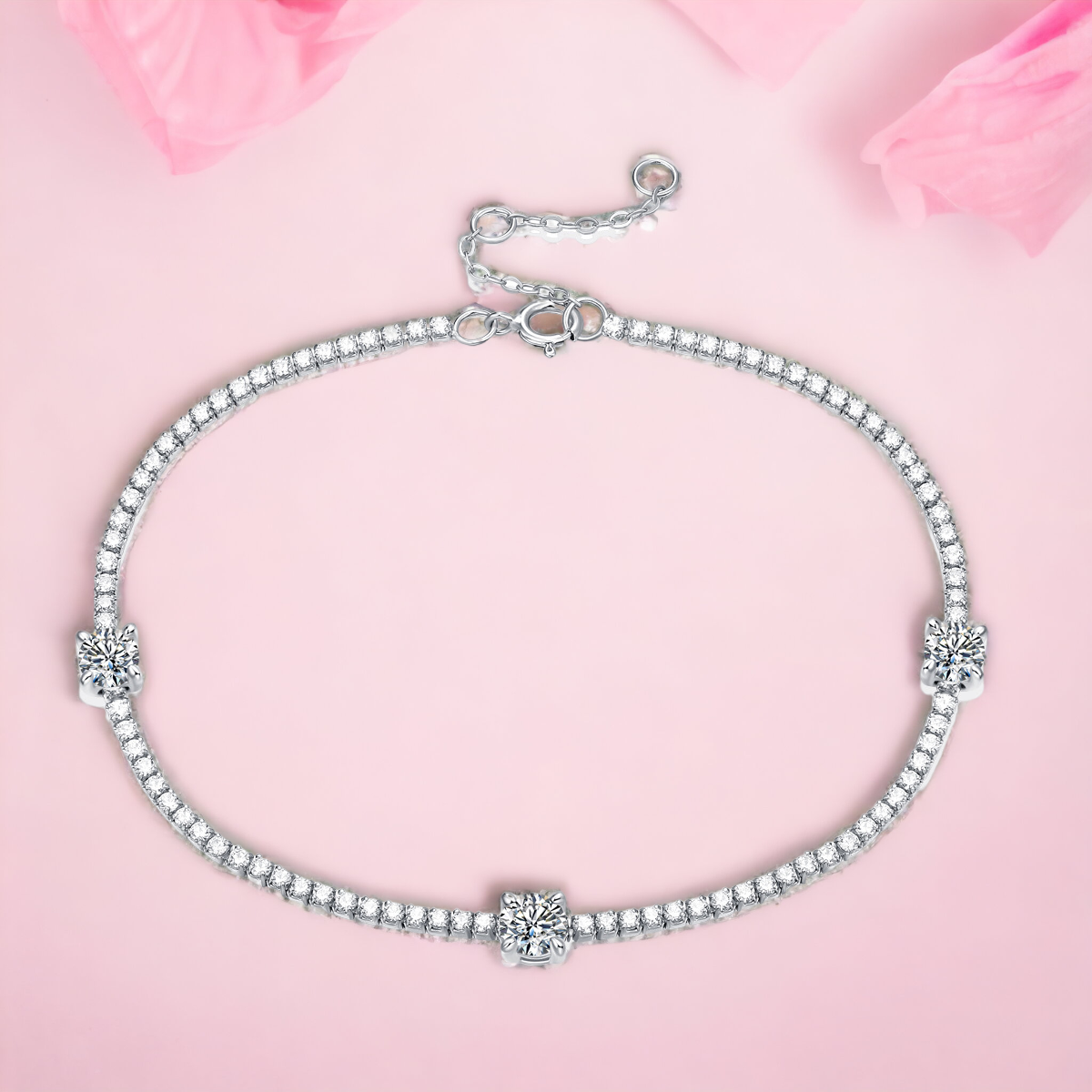 【星辰】月色-莫桑石手鍊(0.9ct)
