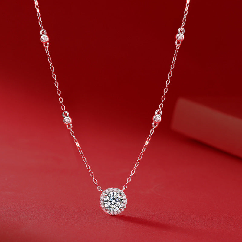 【星辰】點點星光-莫桑鑽項鍊(1ct、2ct、3ct)