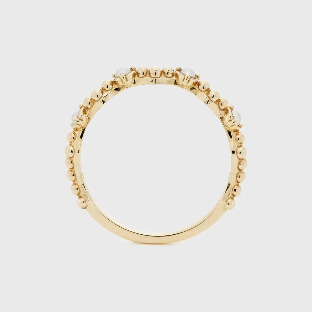 【輕奢】旖旎珍珠-S925銀+14K金不規則珍珠戒指