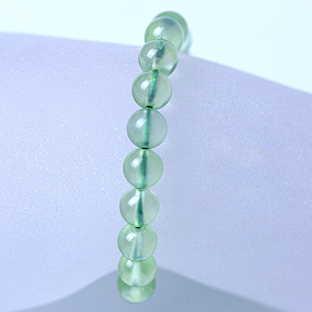 【藏寶】天然翠綠圓珠葡萄石水晶手鍊/水晶手串