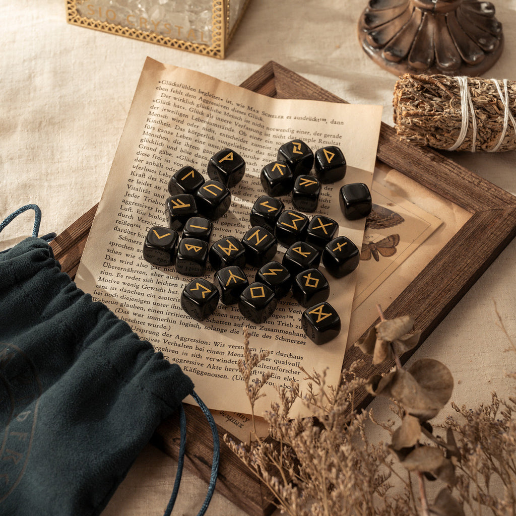 【盧恩符文】水晶盧恩占卜符石(共六款可選)