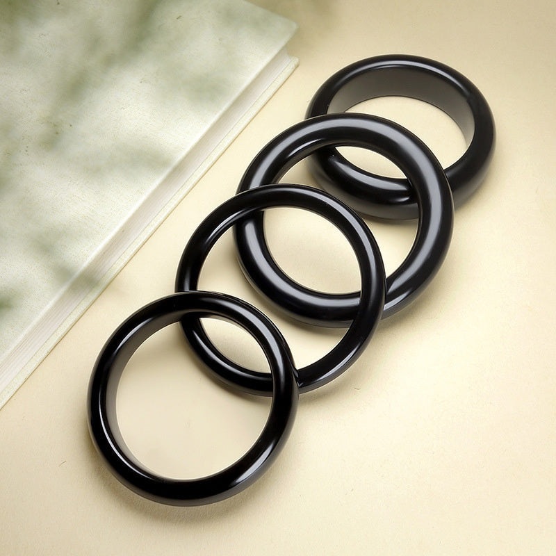 【玉鐲】天然和田墨玉手鐲(圓鐲/福鐲)