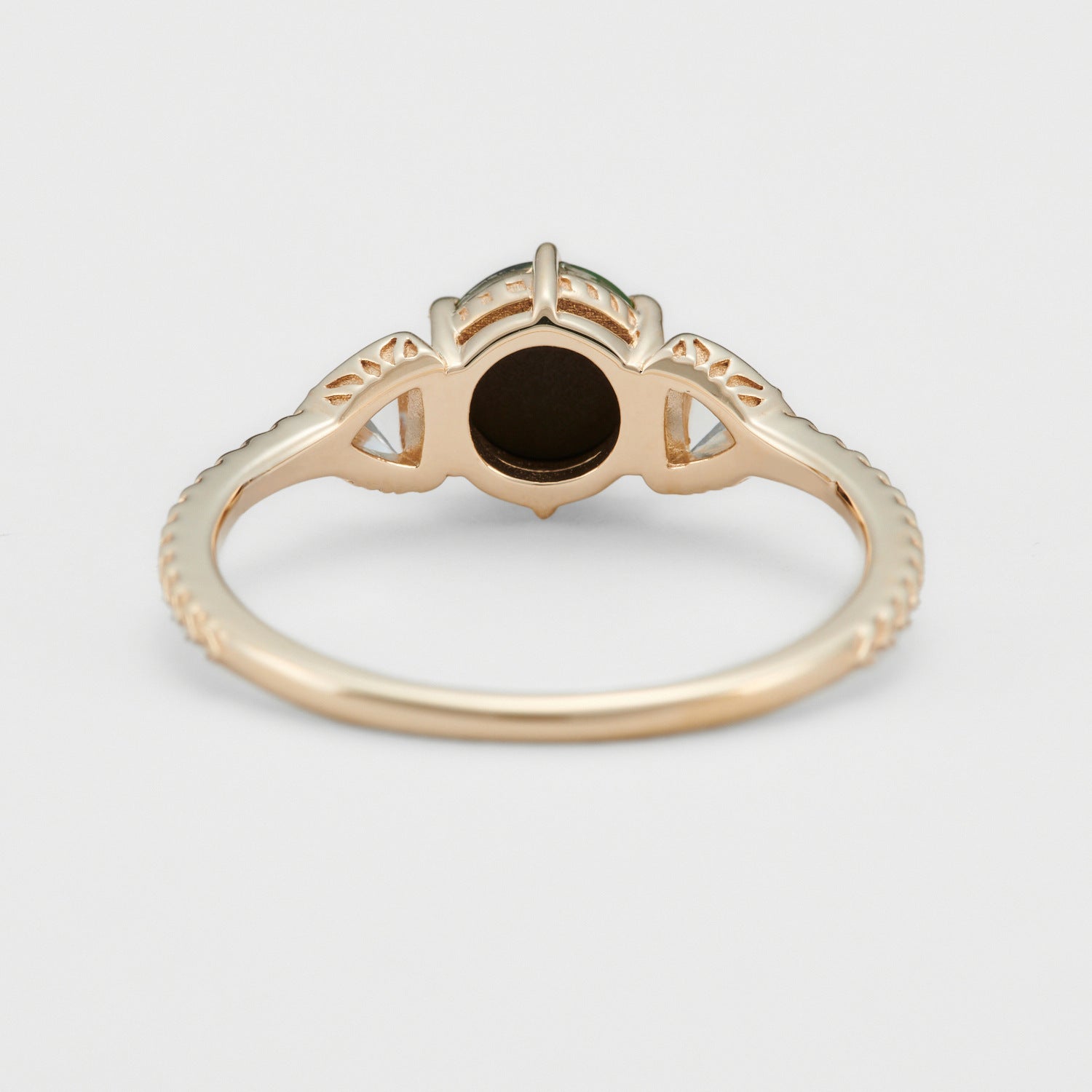 【輕奢】明珠斑斓-14K金+925純銀白水晶斑斓石戒指