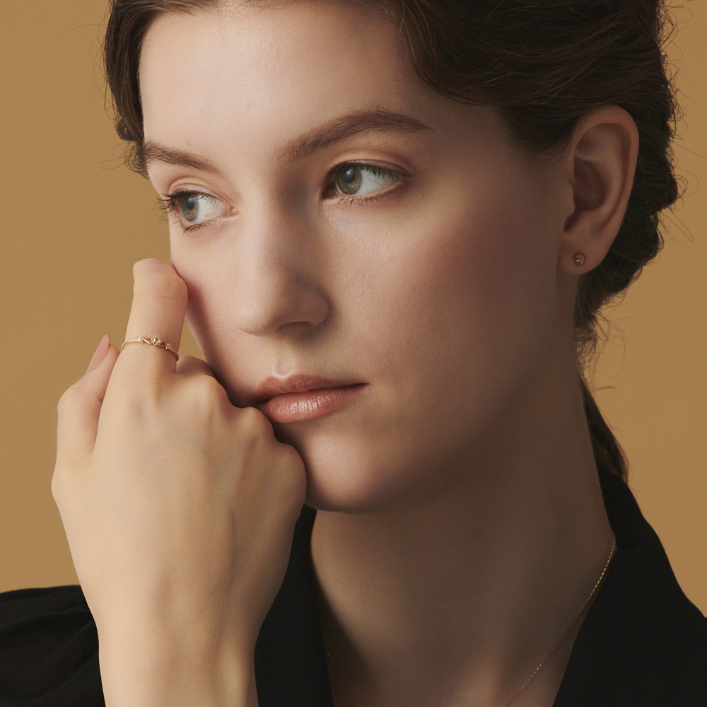 【輕奢】巴洛克之夢-14K金+925純銀白鋯石戒指