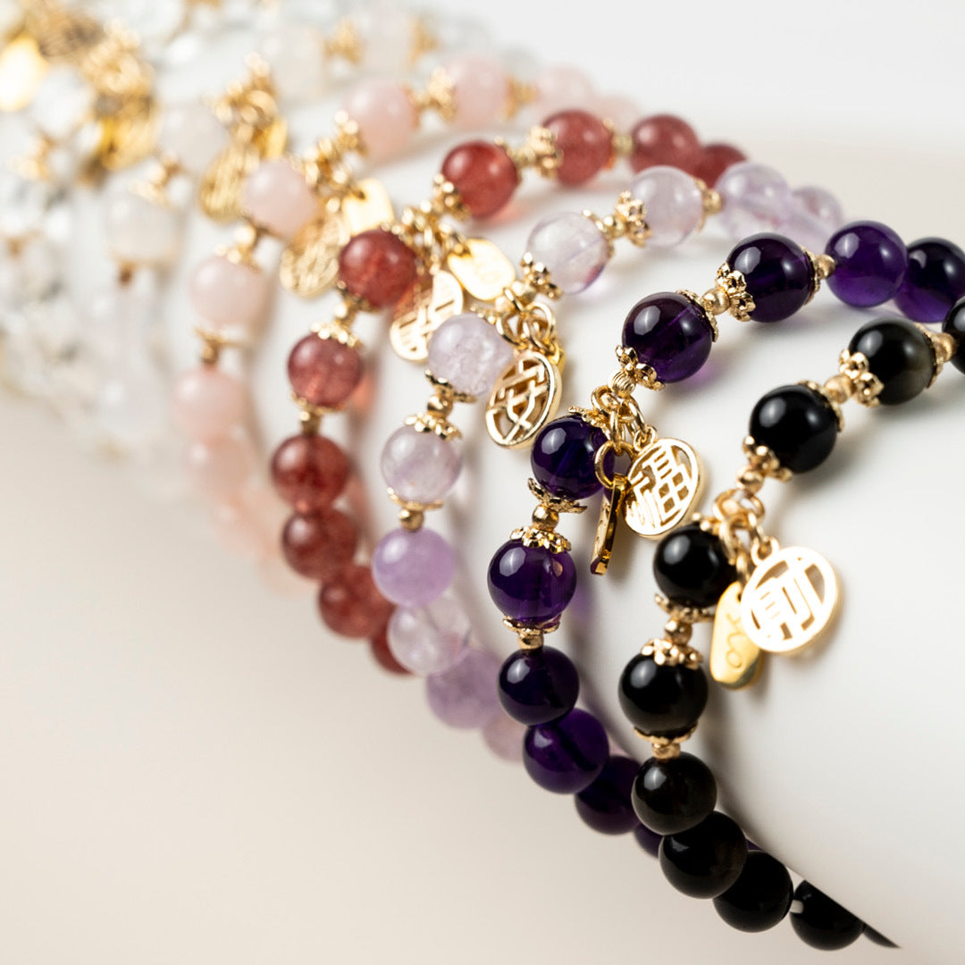 【珠璣】中文字水晶手鍊/水晶手串-多種款式可選