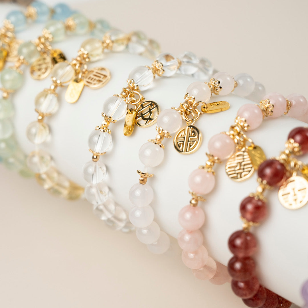 【珠璣】中文字水晶手鍊/水晶手串-多種款式可選