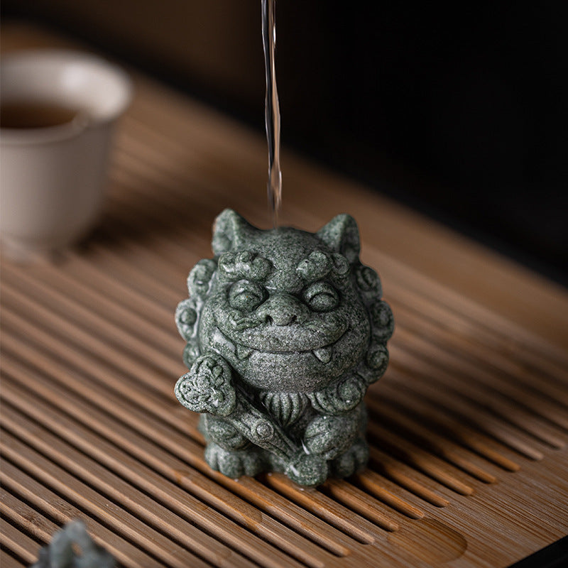 【國潮】青砂石-招財如意風獅爺/貔貅-招財福祿