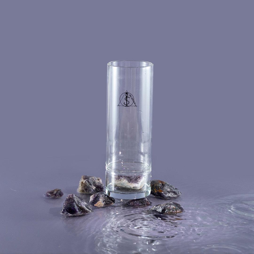【祈願能量水晶杯】智慧水杯-紫晶簇轉運水杯