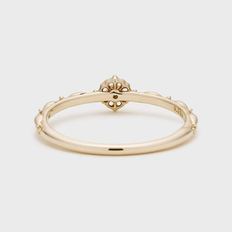 【輕奢】冰晶蕾絲之吻-14K金+925純銀白鋯石戒指