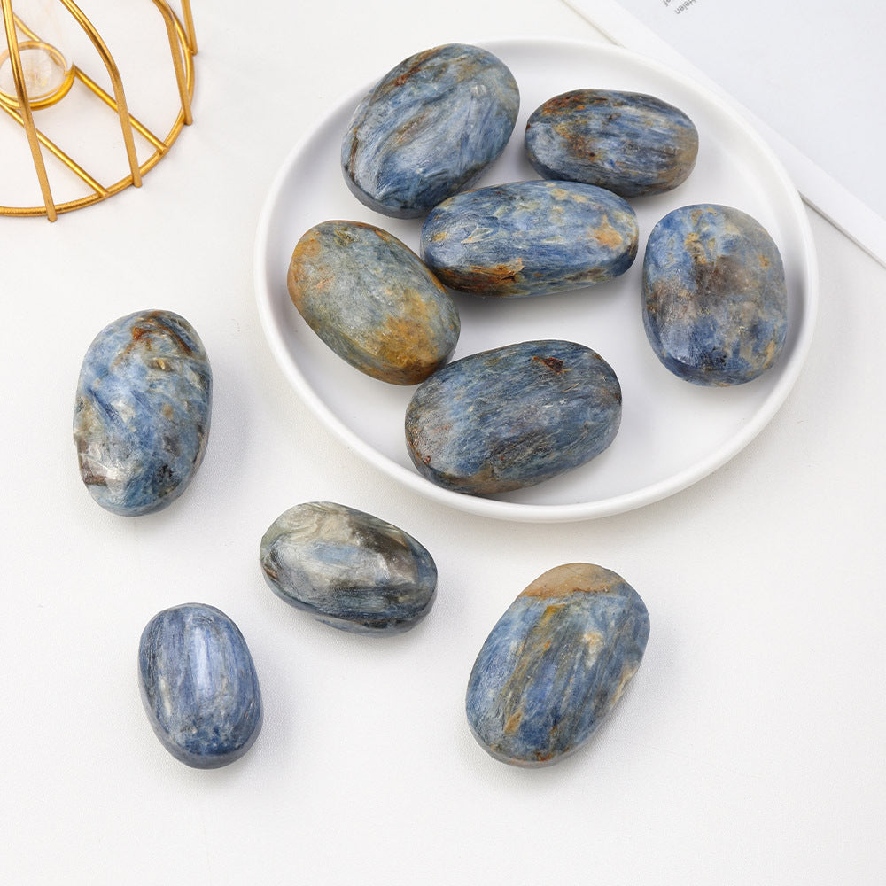 【礦藏】原礦藍晶石/隨身攜帶手把件(附絨布袋)