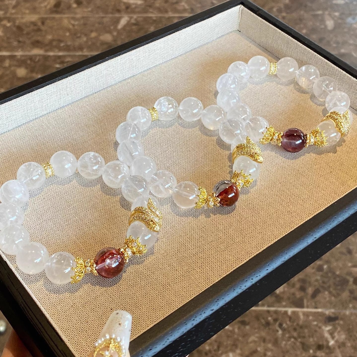 【靈耀蛇語】白幽靈與紅膠花蛇年限定開運手串
