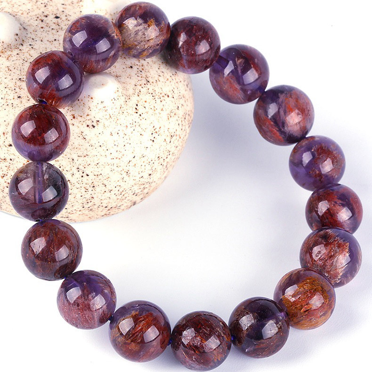 【藏寶】紫鈦幽靈/紫幽靈水晶手鍊/水晶手串