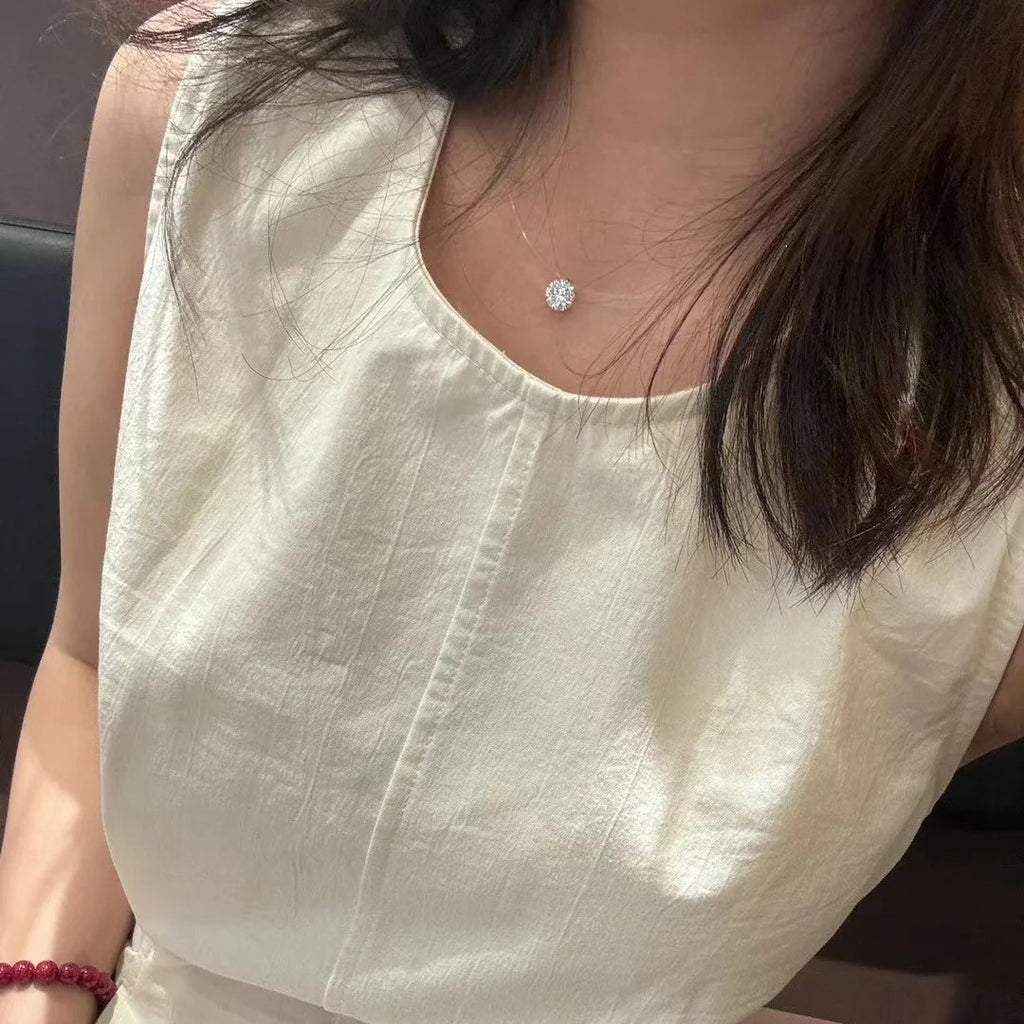 希奧之星 - 獨家專利莫桑石隱形絲線項鍊