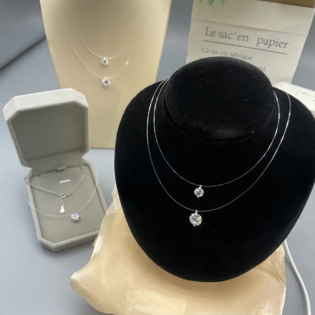 希奧之星 - 獨家專利莫桑石隱形絲線項鍊