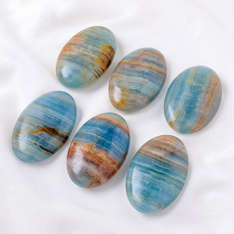 【礦藏】原礦藍安利士/隨身攜帶手把件(附絨布袋)