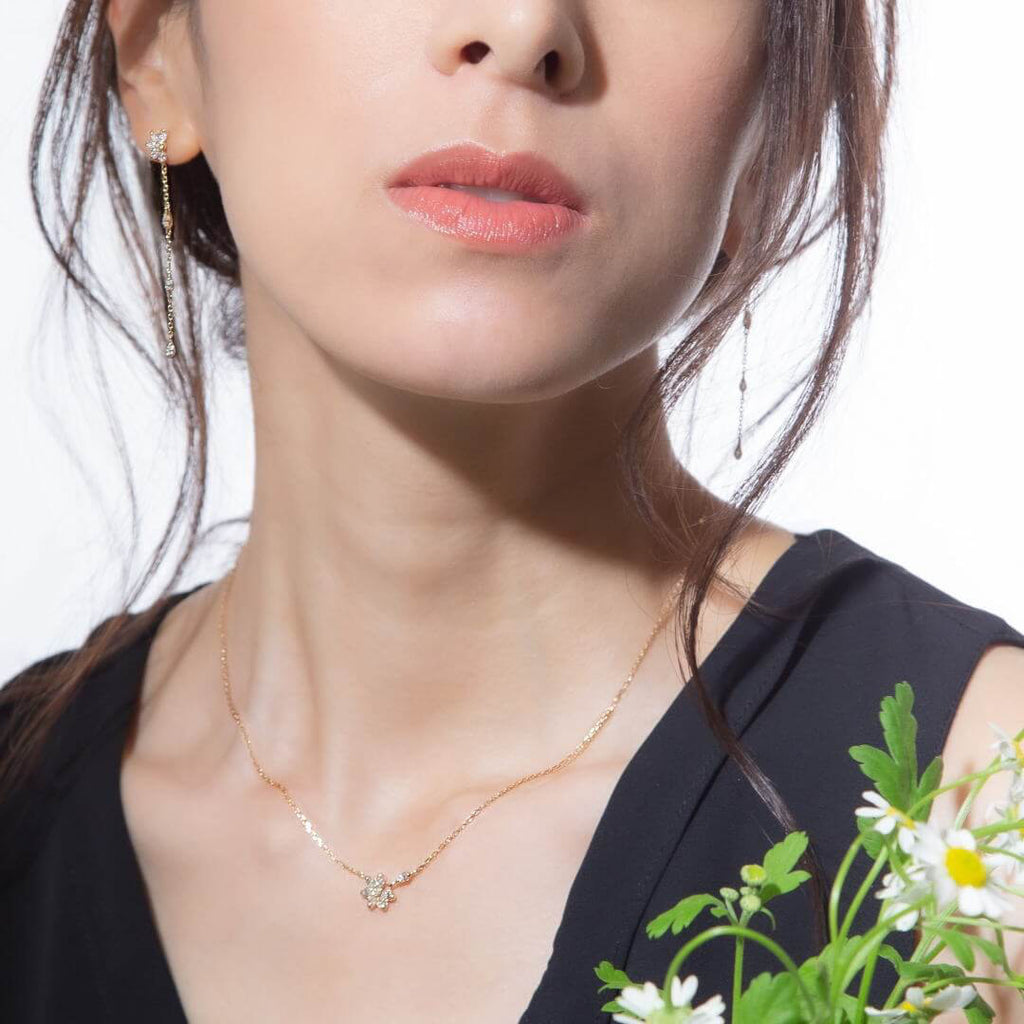 【輕奢】花神弗洛拉的贈禮-14K金+925純銀白托帕石綠橄欖石耳環