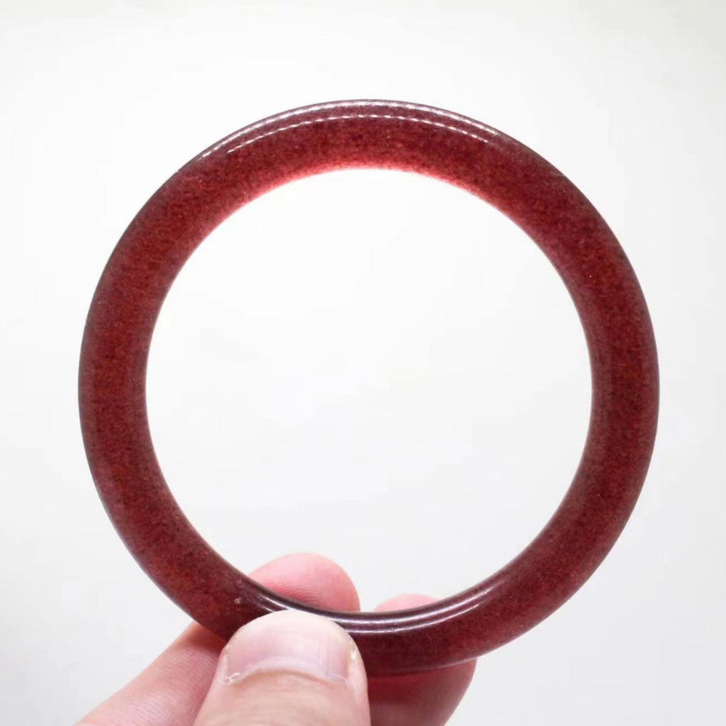 【玉鐲】天然俄羅斯產草莓晶手鐲 (普通款、星光鴿血紅款)