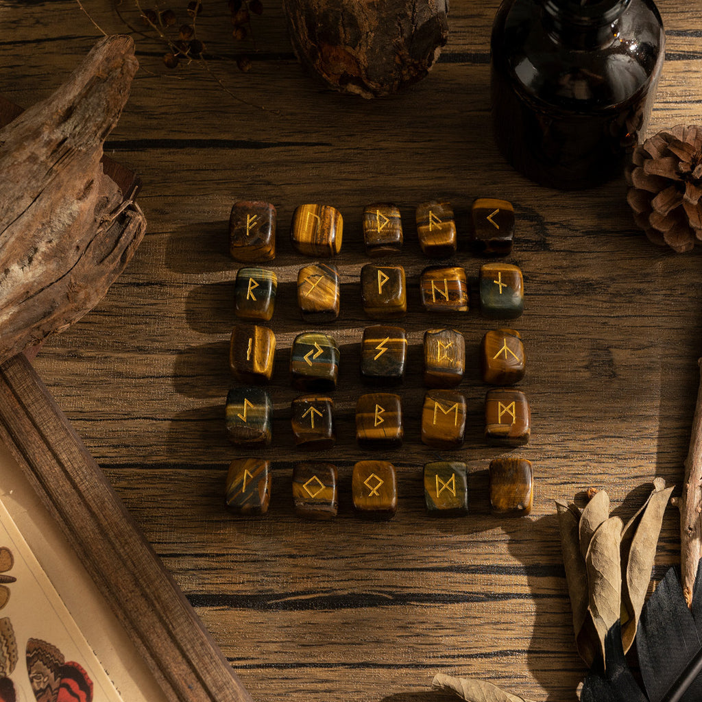 【盧恩符文】水晶盧恩占卜符石(共六款可選)