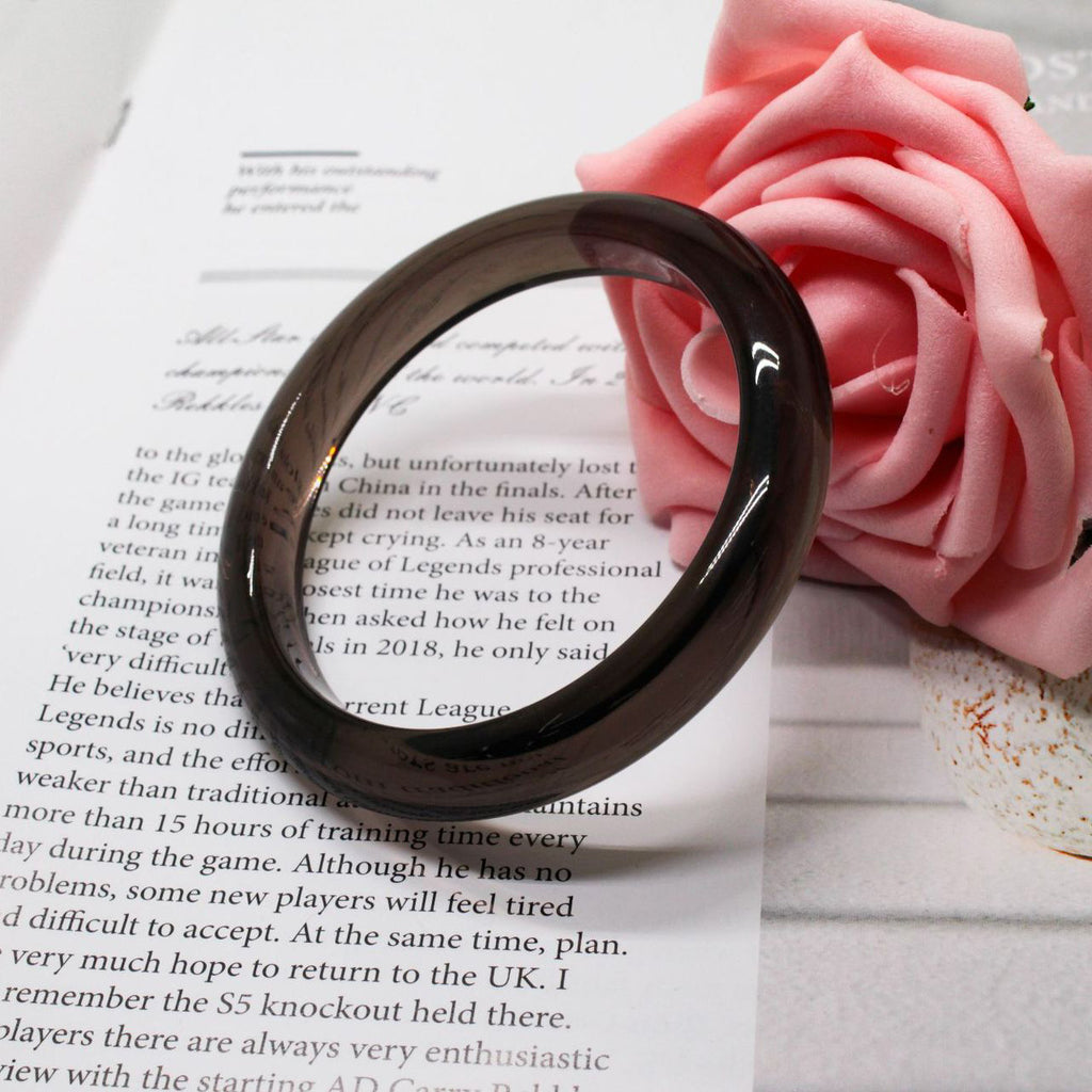 【玉鐲】天然冰種黑曜石手鐲