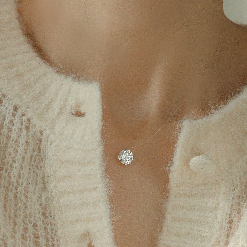 希奧之星 - 獨家專利莫桑石隱形絲線項鍊