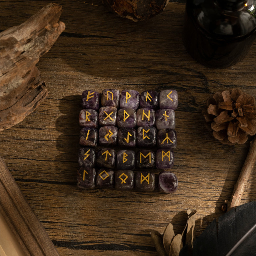 【盧恩符文】水晶盧恩占卜符石(共六款可選)