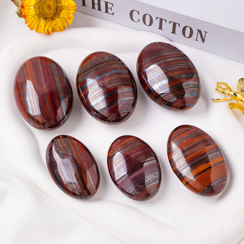 【礦藏】原礦紅鐵虎眼/隨身攜帶手把件(附絨布袋)