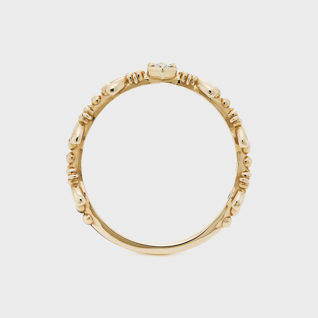 【輕奢】花草之歌-S925純銀+14K金海藍寶戒指