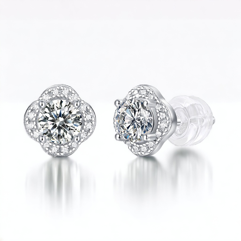 【星辰】年華-莫桑石耳環(0.5ct)