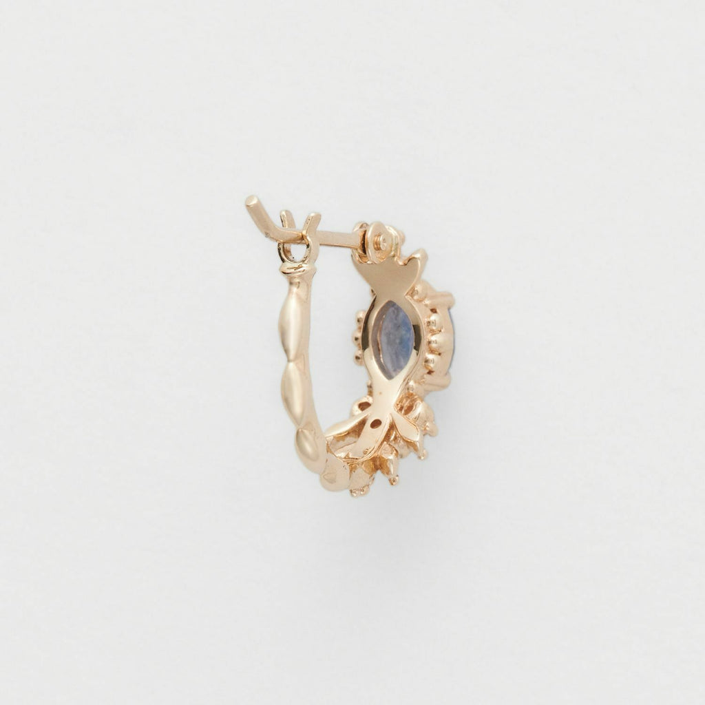 【輕奢】阿波羅的智慧-14K金+925純銀堇青石拉長石耳環