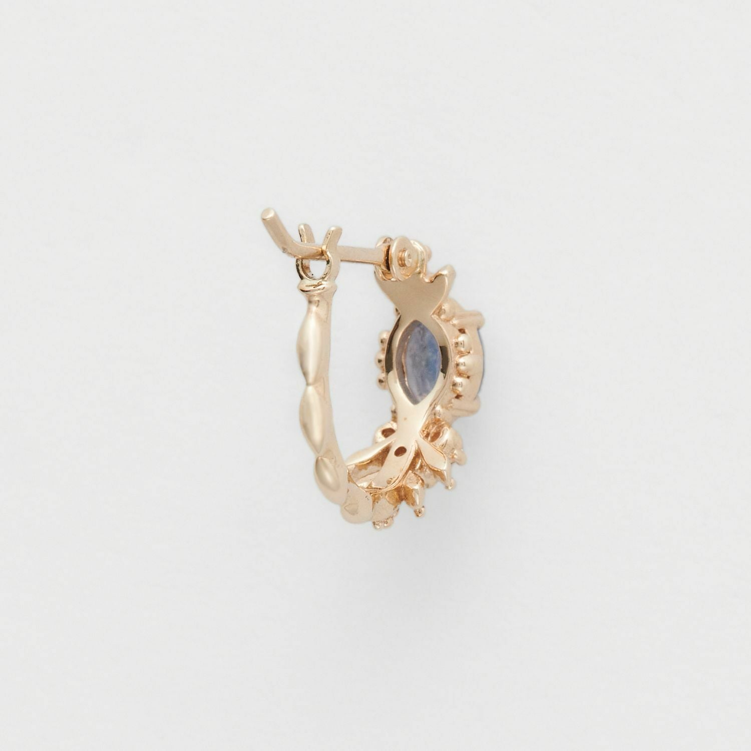 【輕奢】阿波羅的智慧-14K金+925純銀堇青石拉長石耳環