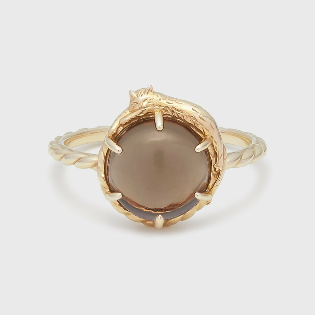 【輕奢】貓咪的茶點-14K金+925純銀茶水晶