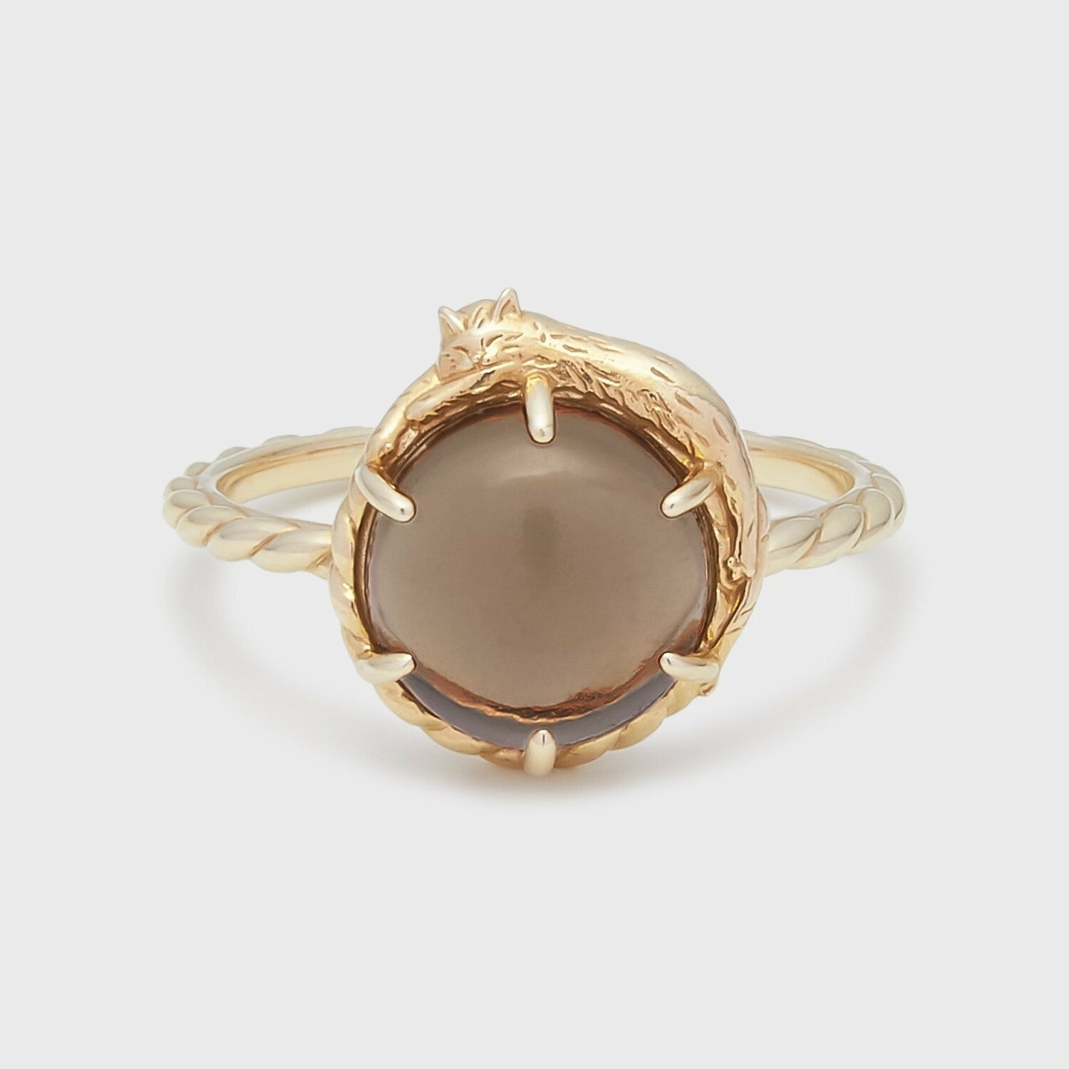 【輕奢】貓咪的茶點-14K金+925純銀茶水晶