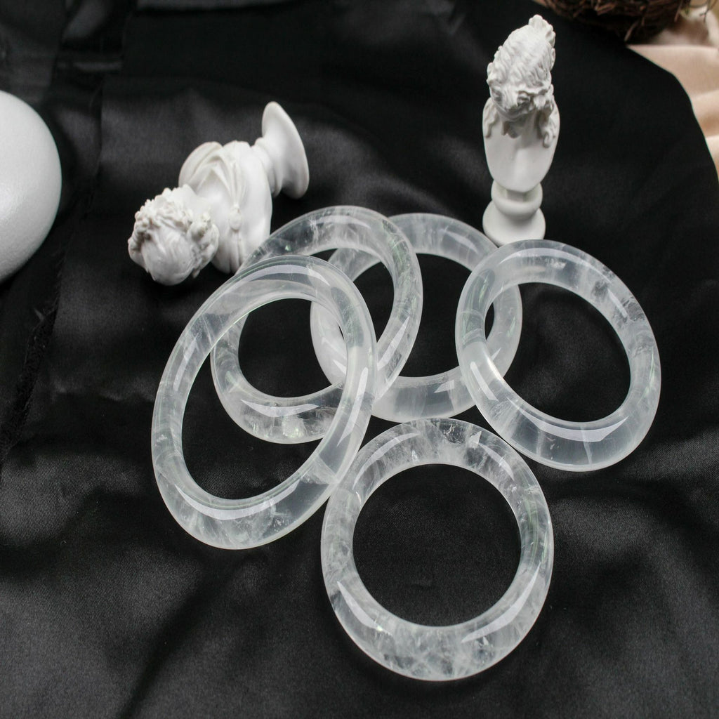 【玉鐲】天然巴西白水晶手鐲(通透、半通透、不通透)