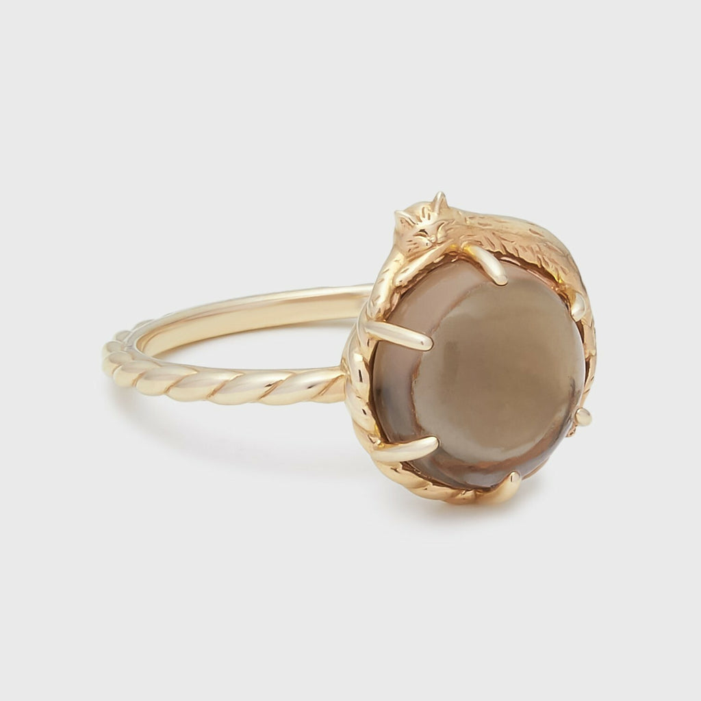 【輕奢】貓咪的茶點-14K金+925純銀茶水晶