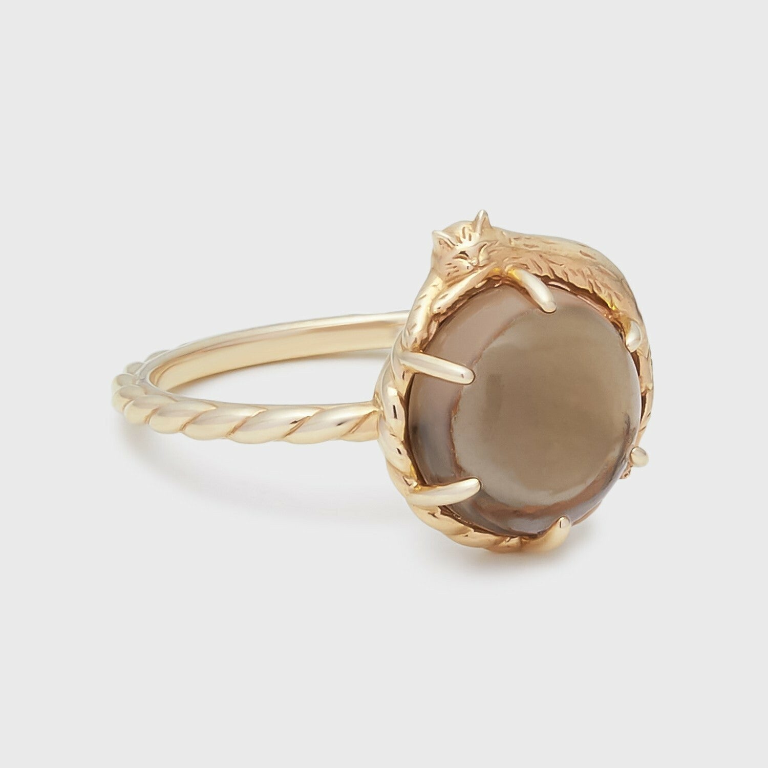 【輕奢】貓咪的茶點-14K金+925純銀茶水晶