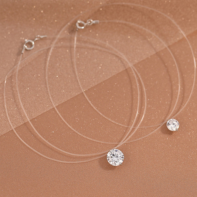 希奧之星 - 獨家專利莫桑石隱形絲線項鍊