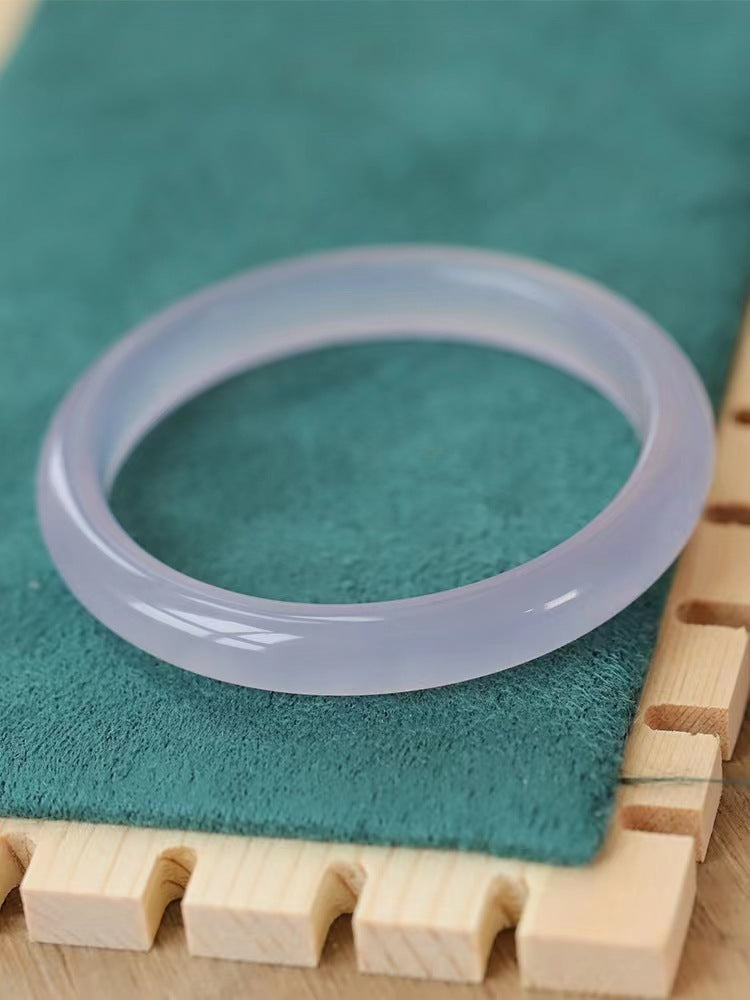 【玉鐲】滿色冰種紫羅蘭正圈手鐲-12mm