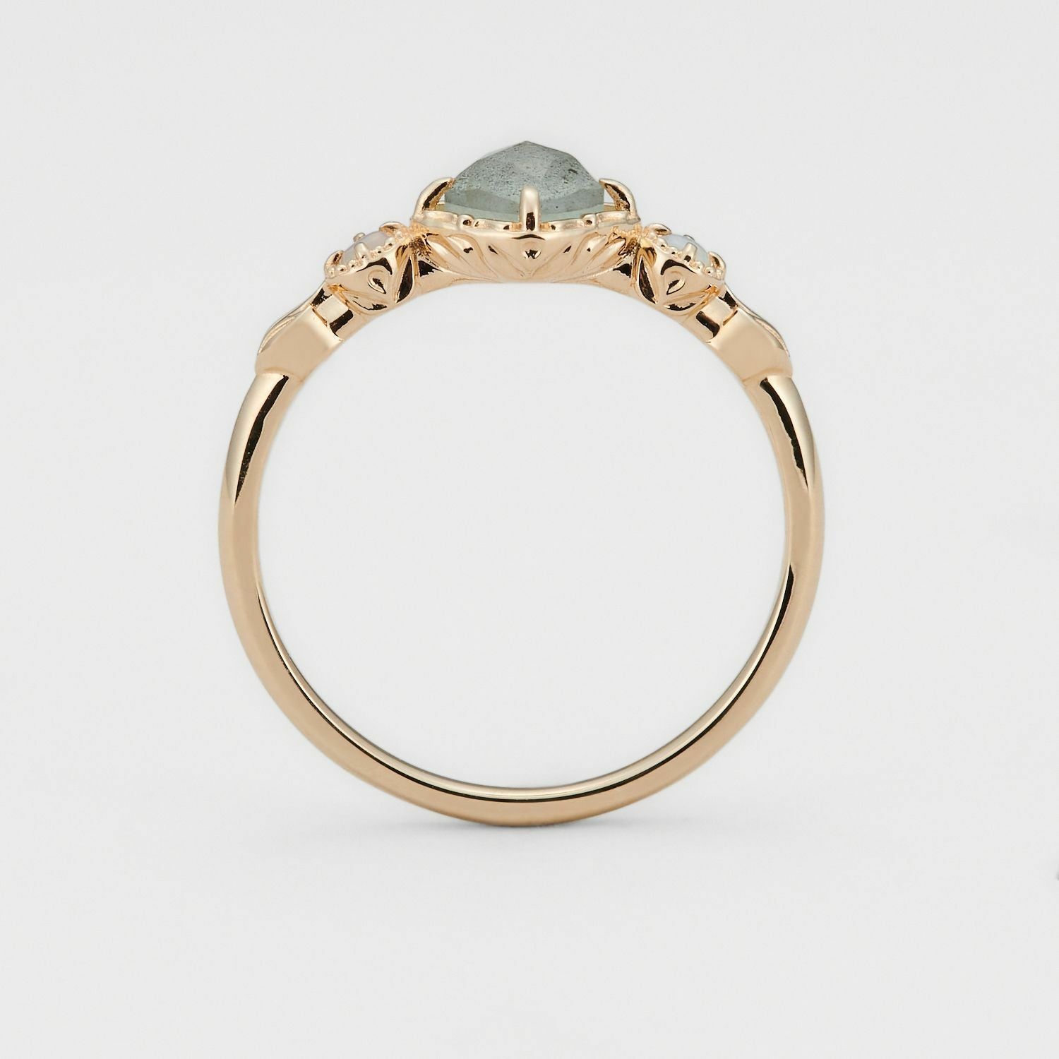 【輕奢】華麗舞會-14K金+925純銀拉長石、天河石戒指